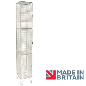 wire mesh 3 door lockers