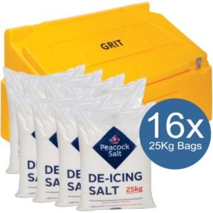 Heavy duty grit with 16 bags of white deicing salt