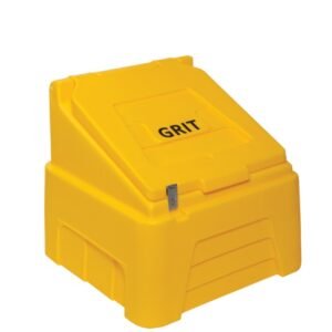 200 litre lockable heavy duty grit bin yellow