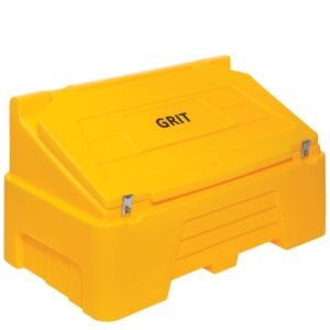 400 litre lockable heavy duty grit bin yellow