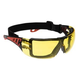 portwest ps11 tech look plus safety glasses amber