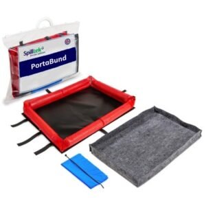 Spilltek PortaBund portable spill bund small, absorb oil and fluid spill from plant, equipment and machinery